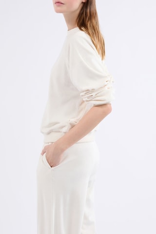Sweat en velours Gio - Ecru