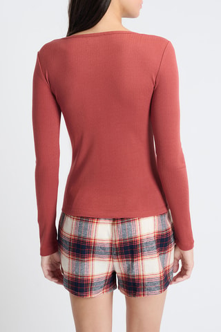 Pyjamashirt Fenix - Steenrood