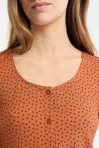 Top de pyjama Manar - Marron clair