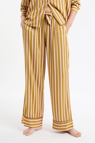 Pyjamabroek Mocca - olijfgroen en roze