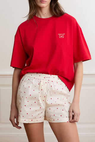 T-shirt Lettera - Rouge