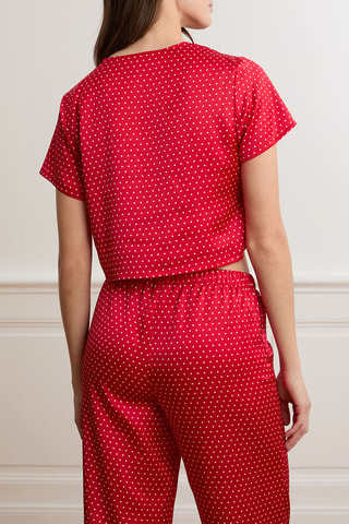 Pyjamablouse Mon cœur - Rood