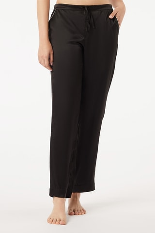 Pantalon de pyjama en soie Milky - Noir