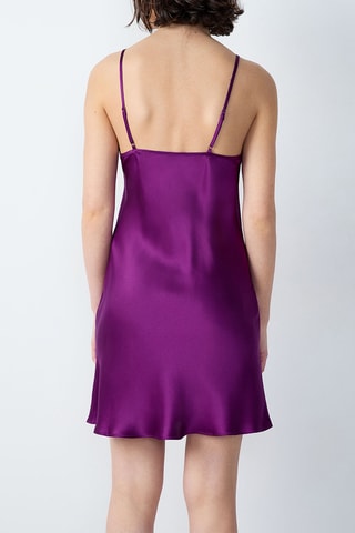 Zijden Slipdress Milky - Paars