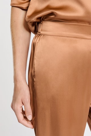Zijden Pyjamabroek Pearly - Lichtbruin