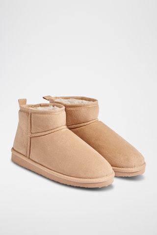 Gevoerde Enkellaarzen Mesnut - Beige