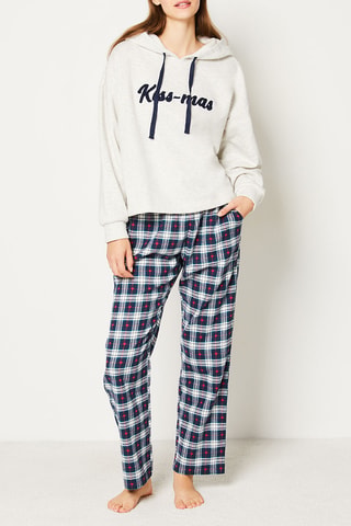 Pyjama Germano - Lichtgrijs en Marineblauw