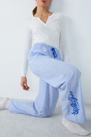 Pantalon de pyjama Idienn - Bleu