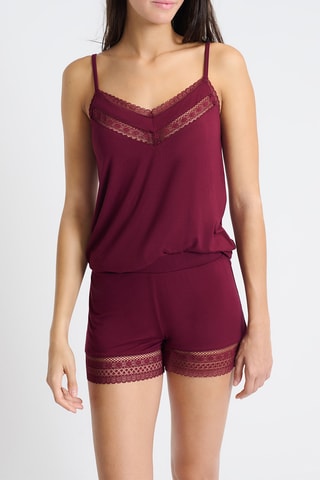 Short de pyjama Albane - Bordeaux