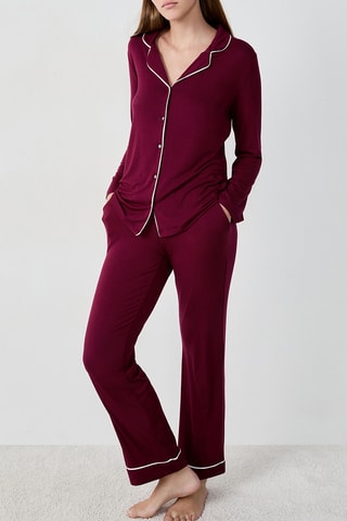 Pyjamabroek Albane - Bordeauxrood