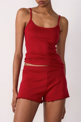 Pyjamashort Pollin - Rood