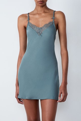 Slipdress Brillance - Zeegroen