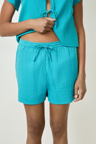 Short de pyjama Erin - Bleu canard