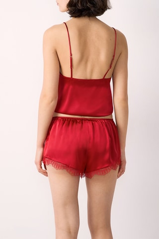 Short de pyjama en soie Softy - Rouge
