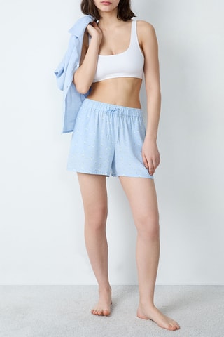 Short de pyjama taille haute Chouchou - Bleu clair