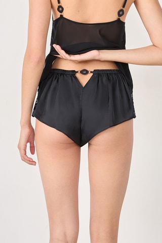 Short de pyjama Virtuose Satin - Noir