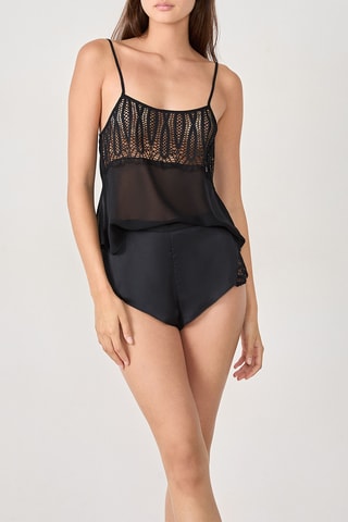 Short de pyjama Virtuose Satin - Noir