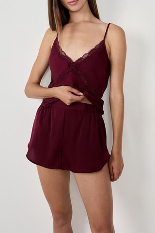 Short de pyjama Deny - Bordeaux