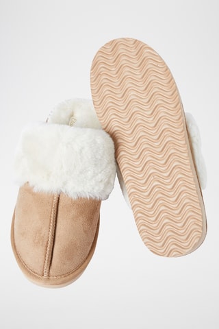 Pantoufles fourrées Galana - Beige