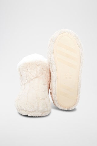Gevoerde Pantoffels Mocka - Ecru