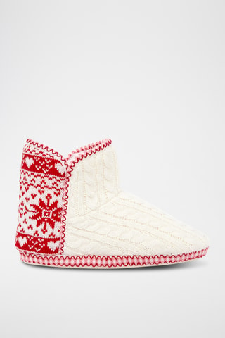 Chaussons fourrés Milena - Rouge