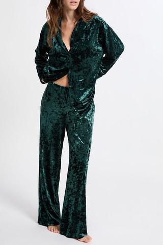 Pyjama en velours Faywen - Vert émeraude