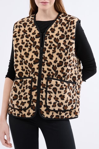 Mouwloos Vest Marilou - Bruin