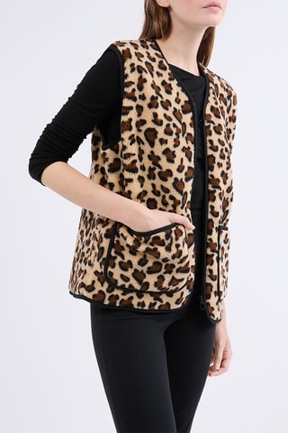 Mouwloos Vest Marilou - Bruin