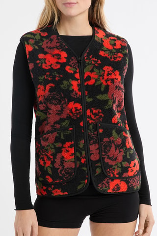 Mouwloos Vest Marilou - Zwart en Rood