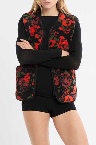 Mouwloos Vest Marilou - Zwart en Rood
