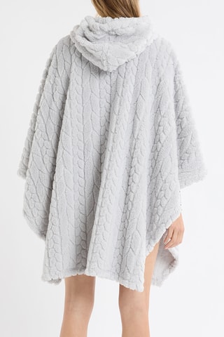 Poncho met Capuchon Mund - Lichtgrijs
