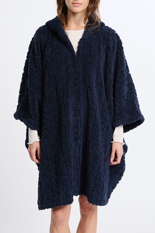 Poncho met Capuchon Mund - Marineblauw