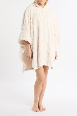 Poncho met Capuchon Mund - Ecru