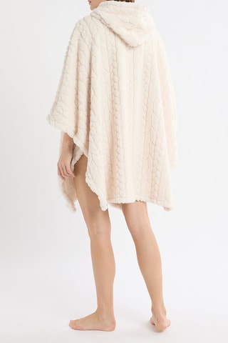 Poncho met Capuchon Mund - Ecru