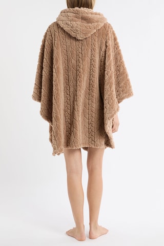 Poncho met Capuchon Mund - Bruin