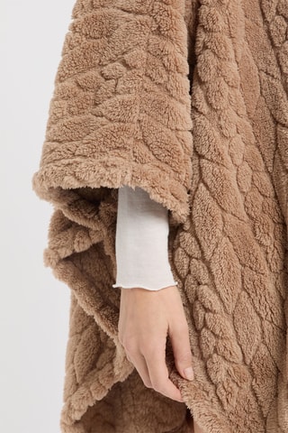 Poncho met Capuchon Mund - Bruin