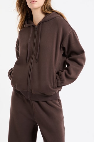Sweat à capuche Jovani - Marron
