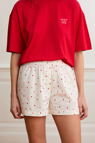 Short de pyjama Boyfriend - Blanc