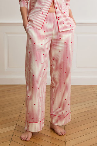 Pantalon de pyjama Battito - Rouge et blanc