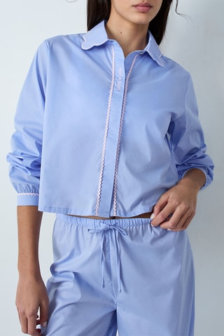 Chemisier de pyjama Paoly - Bleu clair