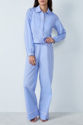 Chemisier de pyjama Paoly - Bleu clair