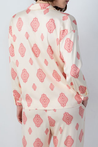 Pyjamablouse Jios - Beige en Roze