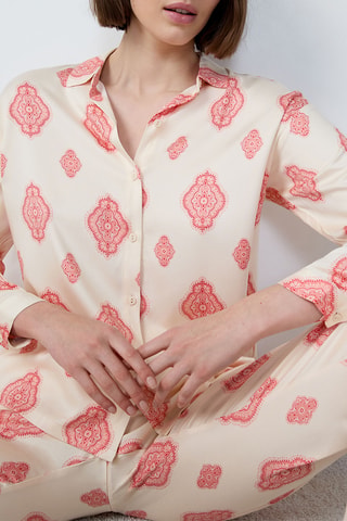 Pyjamablouse Jios - Beige en Roze