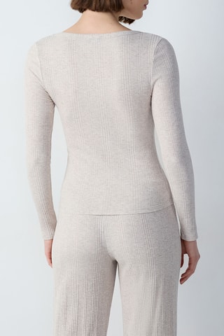 Pyjamashirt Colyn - Gemêleerd Beige