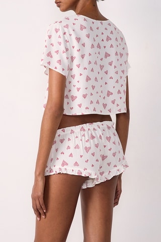 Korte Pyjamablouse Carson - Wit