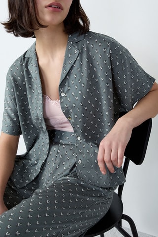 Pyjamablouse Rhett - Groen