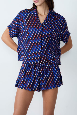 Chemisier de pyjama Beryl - Bleu cobalt