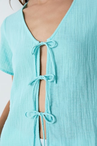 Pyjamablouse Erin - Turquoise