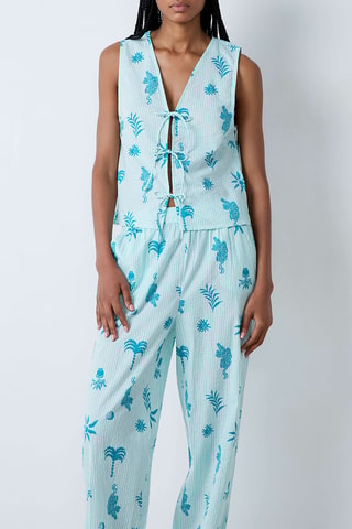 Chemisier de pyjama Emmy - Ecru