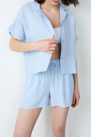Chemisier de pyjama Venicia - Ciel